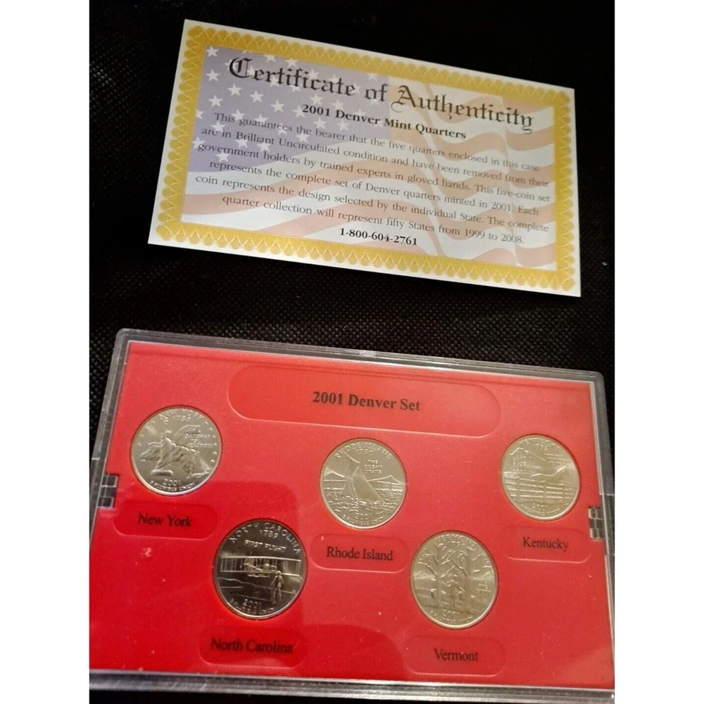 2001 DENVER MINT EDITION STATE‎ QUARTER COLLECTION SET WITH COA!  e8008TXX